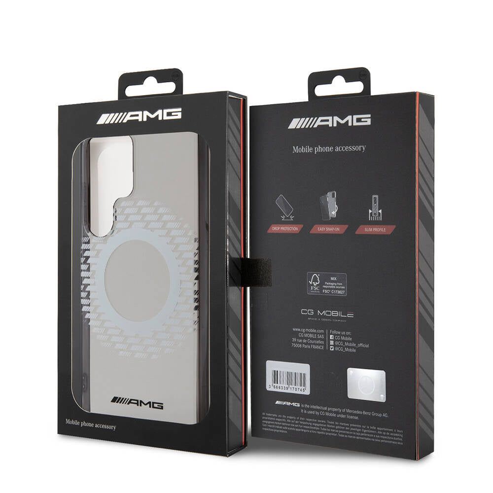 AMG Galaxy S24 Ultra Orjinal Lisanslı M-safe Şarj Özellikli Eşkenar Dörtgen Desenli Transparan Kılıf AMG Galaxy S24 Ultra Orjinal Lisanslı M-safe Şarj Özellikli Eşkenar Dörtgen Desenli Transparan Kılıf
